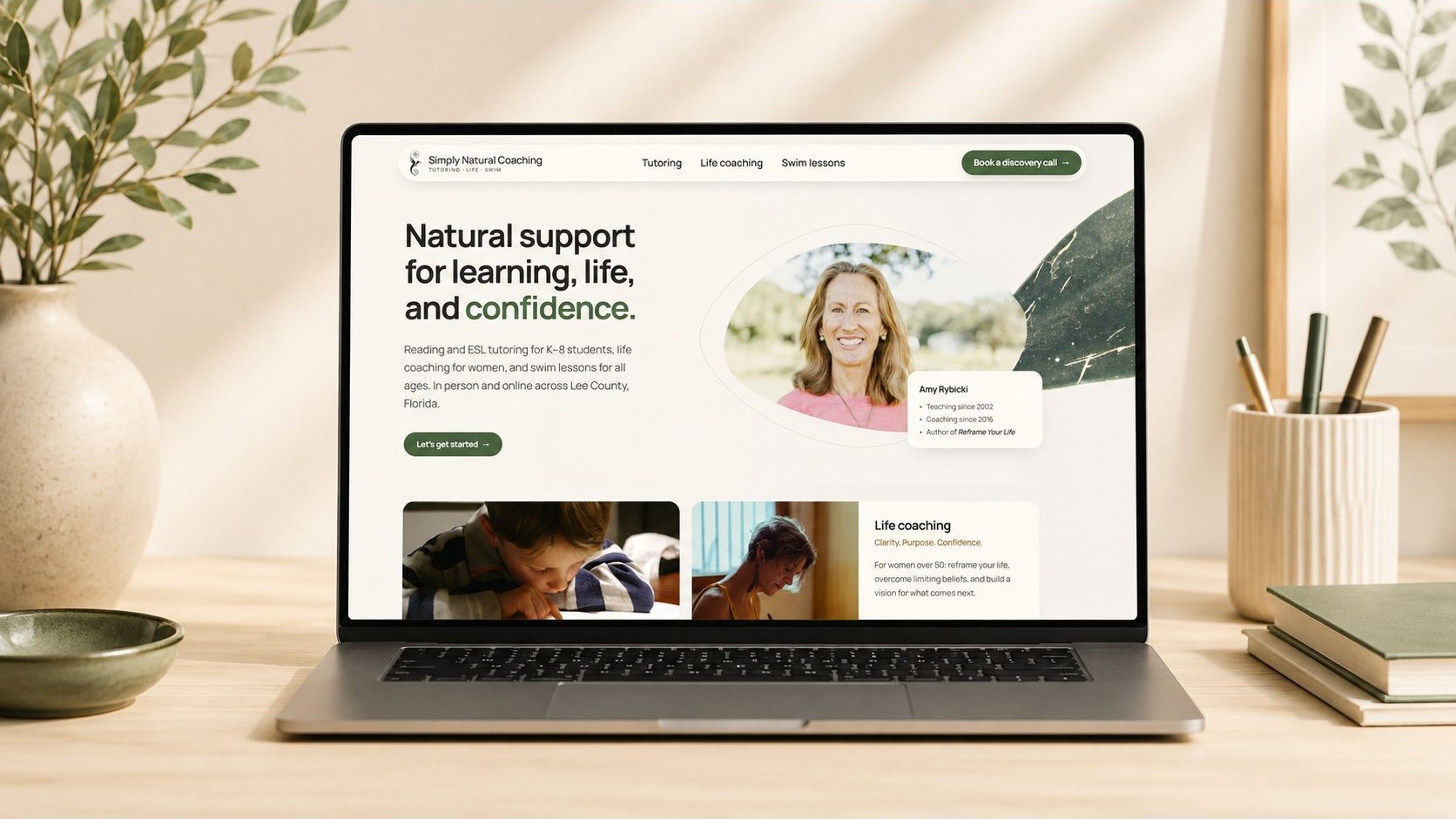 Simply Natural Coaching — a website by GT Studios